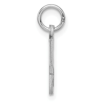 14kw Small Brushed Diamond-cut Number 5 Charm