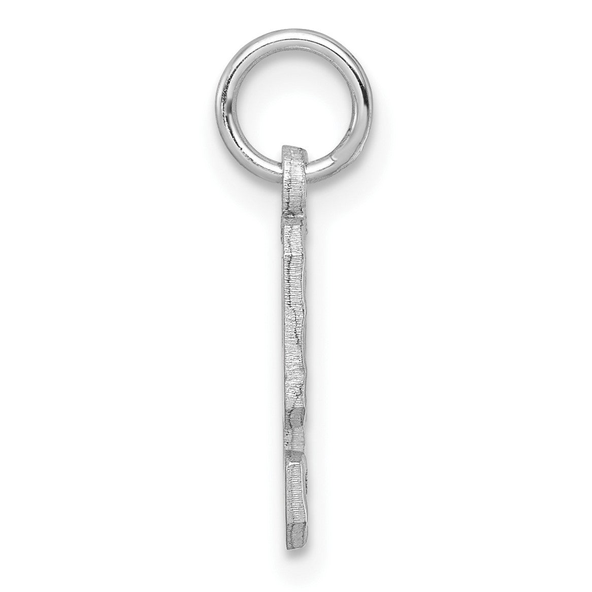 14kw Small Brushed Diamond-cut Number 9 Charm