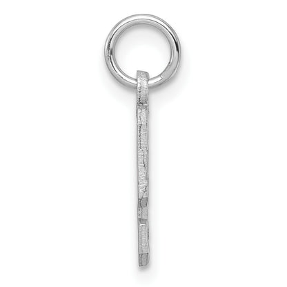 14kw Small Brushed Diamond-cut Number 9 Charm