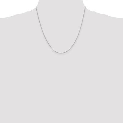 14K White Gold 20 inch .9mm Round Snake with Lobster Clasp Chain