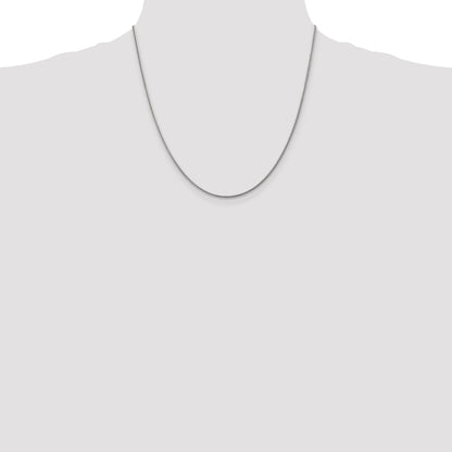 14K White Gold 20 inch 1.6mm Round Snake Lobster Clasp Chain