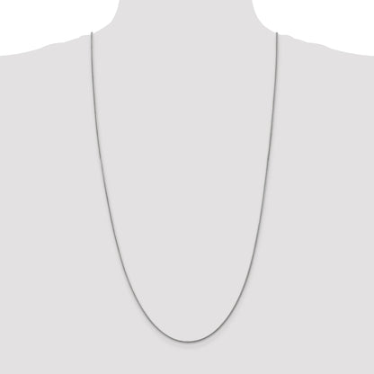 14K White Gold 30 inch 1.6mm Round Snake Lobster Clasp Chain