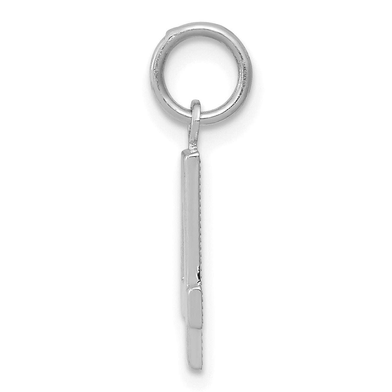 14kw Small Polished Number 4 Charm