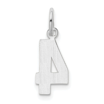 14kw Small Polished Number 4 Charm