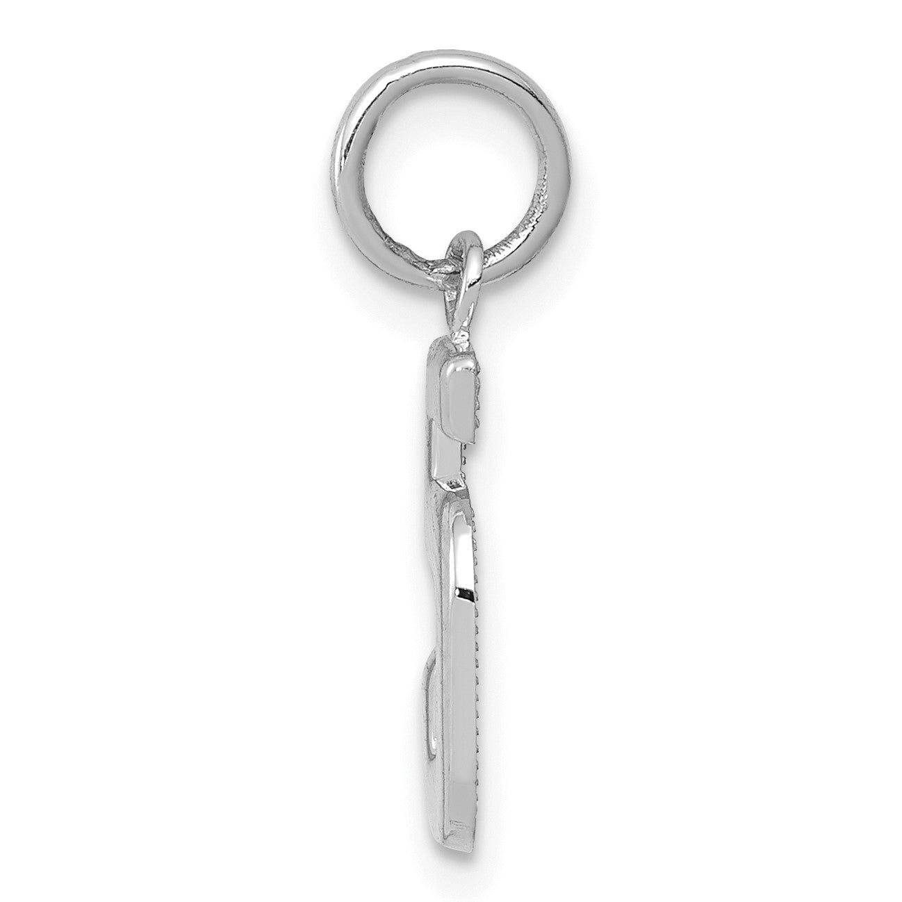 14kw Small Polished Number 5 Charm