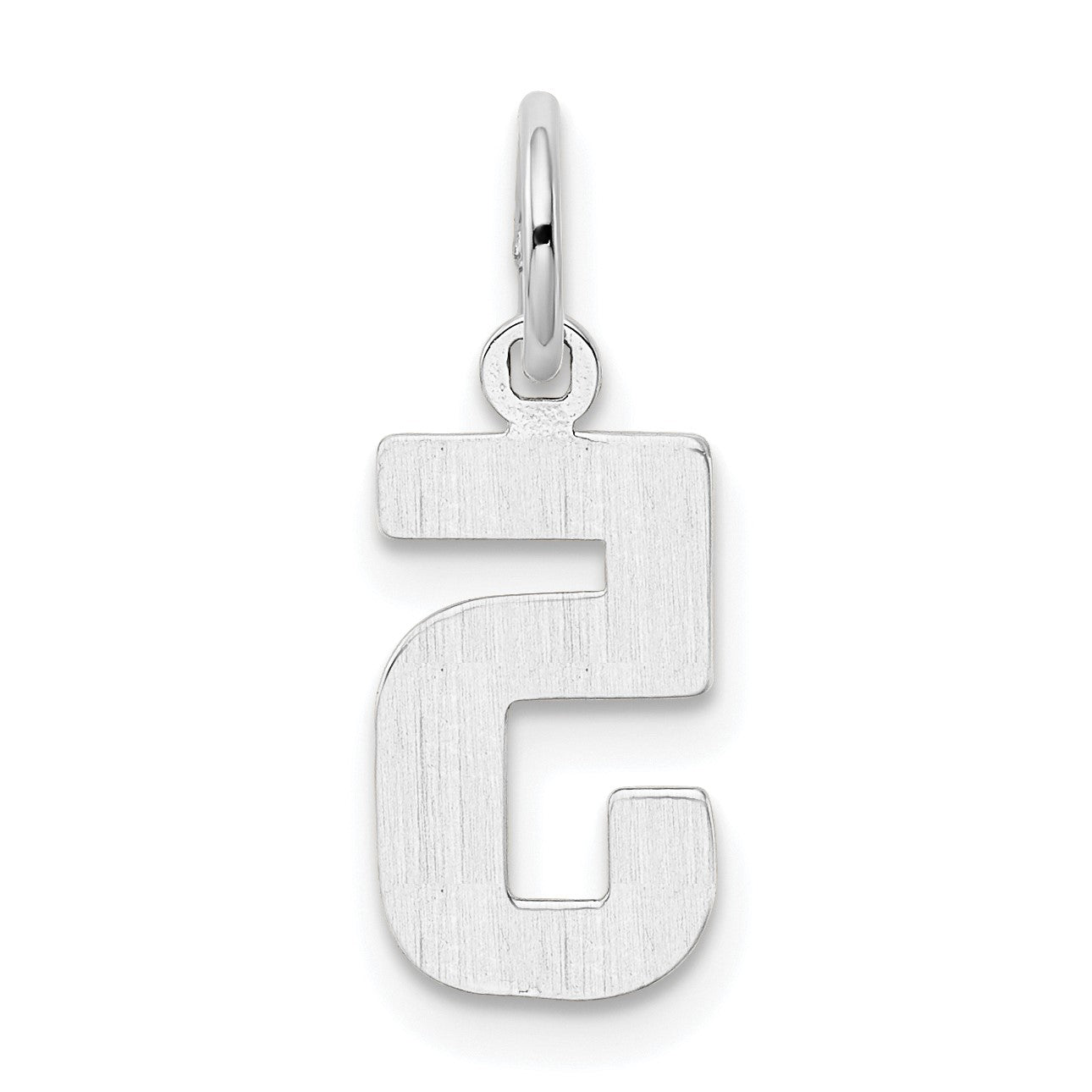 14kw Small Polished Number 5 Charm