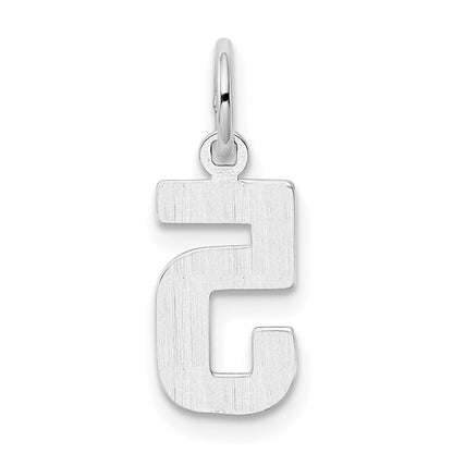 14kw Small Polished Number 5 Charm
