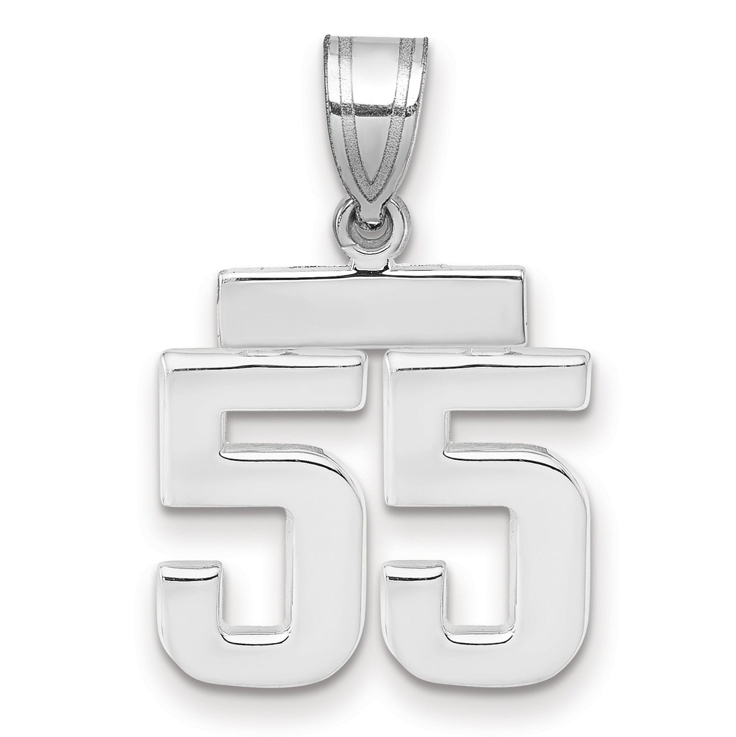 14kw Small Polished Number 55 Charm