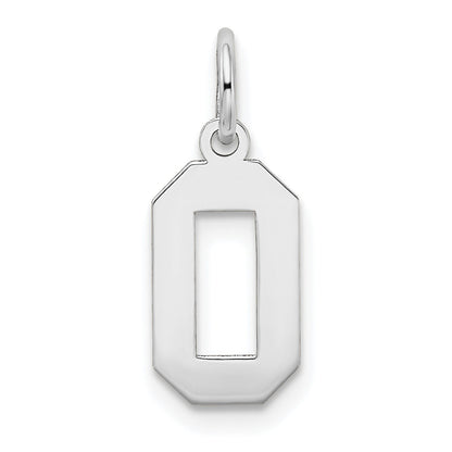 14kw Small Satin Number 0 Charm
