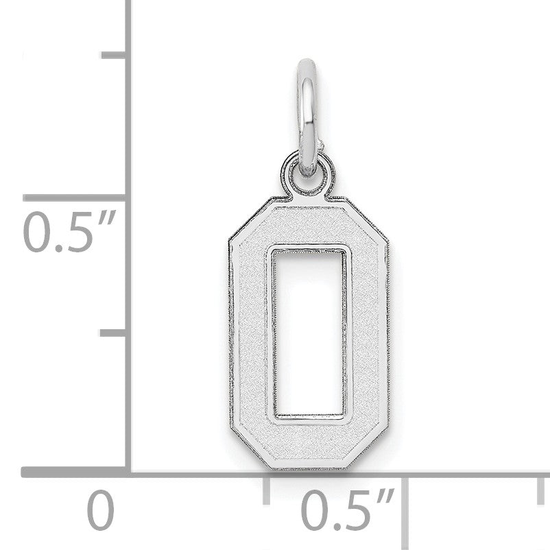 14kw Small Satin Number 0 Charm
