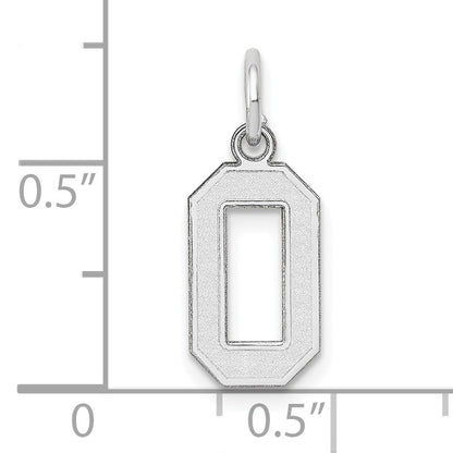 14kw Small Satin Number 0 Charm