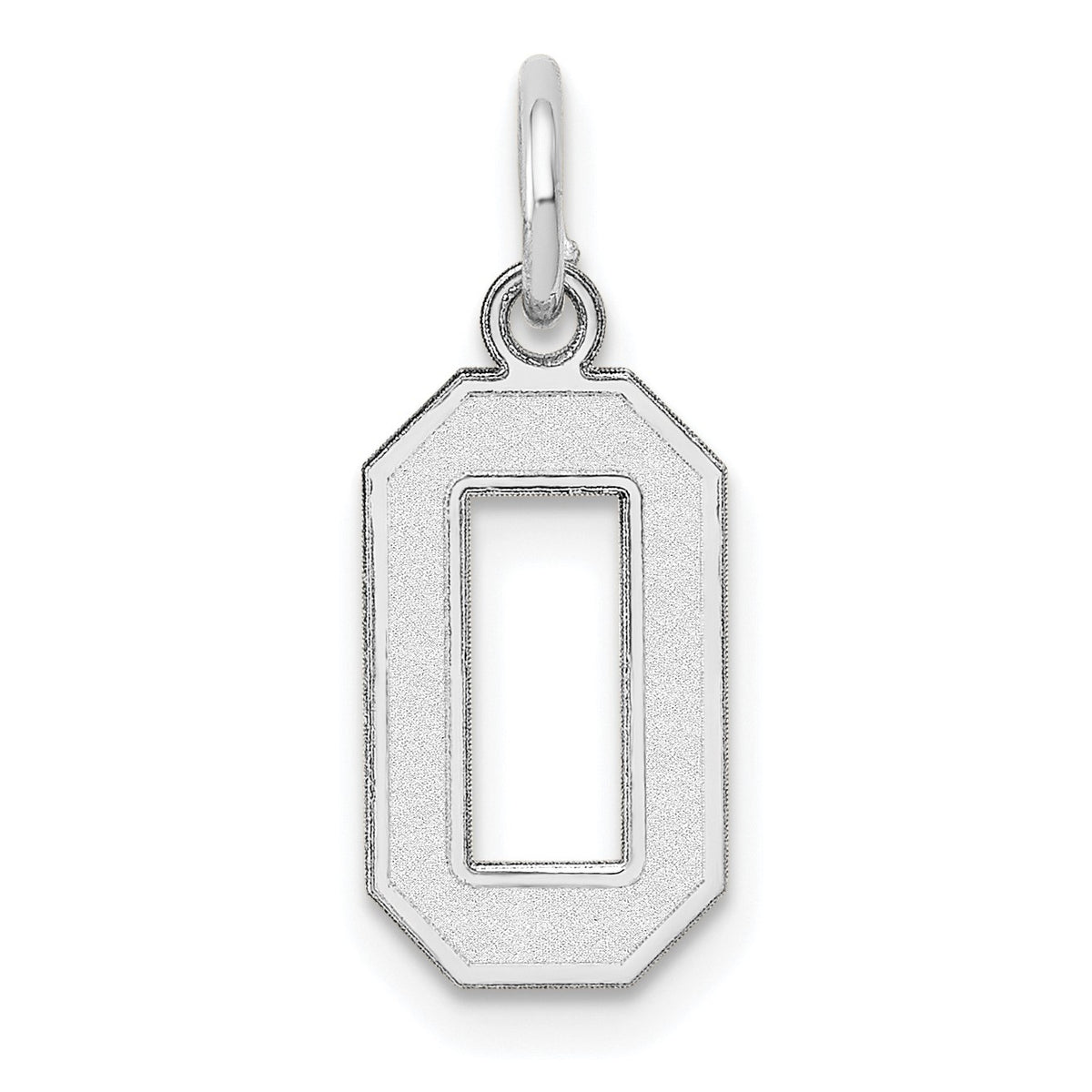 14kw Small Satin Number 0 Charm