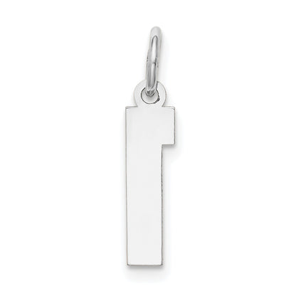 14kw Small Satin Number 1 Charm