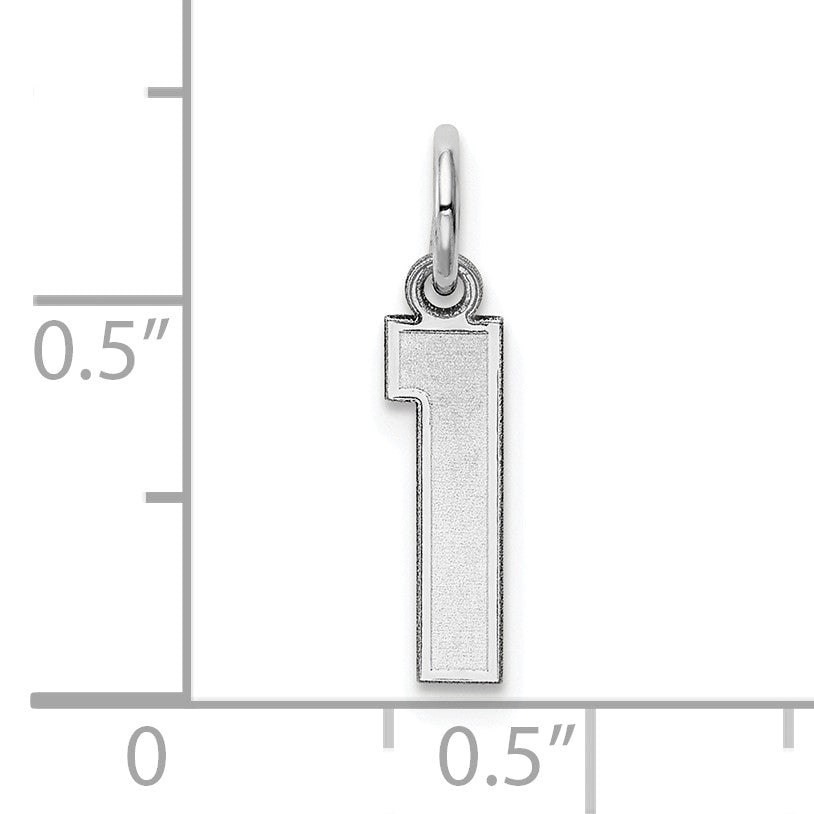 14kw Small Satin Number 1 Charm