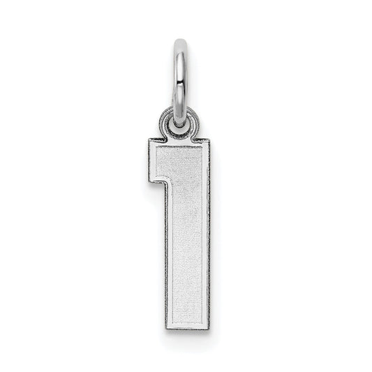 14kw Small Satin Number 1 Charm