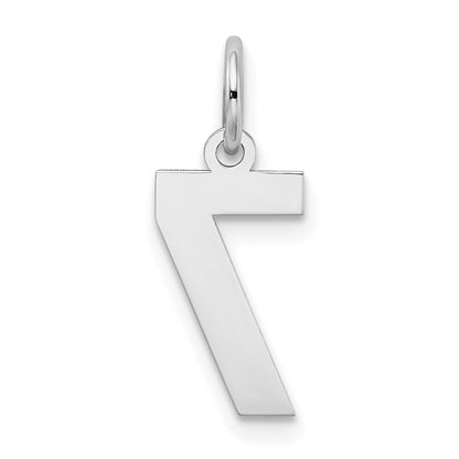 14kw Small Satin Number 7 Charm