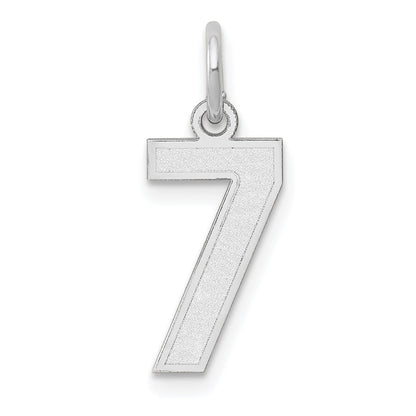 14kw Small Satin Number 7 Charm