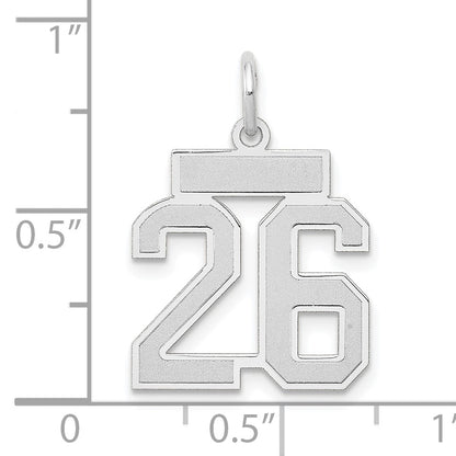 14kw Small Satin Number 26 Charm