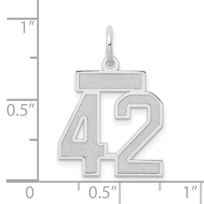 14kw Small Satin Number 42 Charm