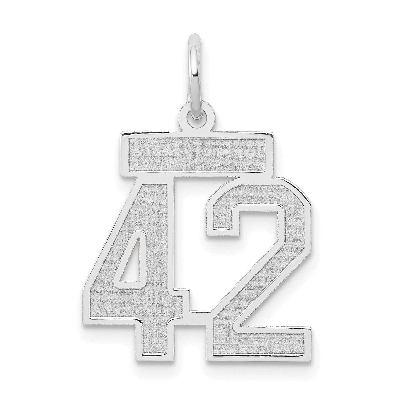 14kw Small Satin Number 42 Charm