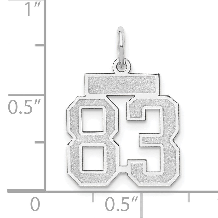 14kw Small Satin Number 83 Charm