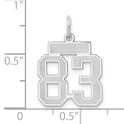 14kw Small Satin Number 83 Charm