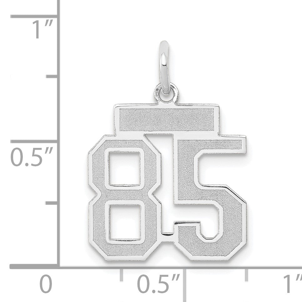 14kw Small Satin Number 85 Charm