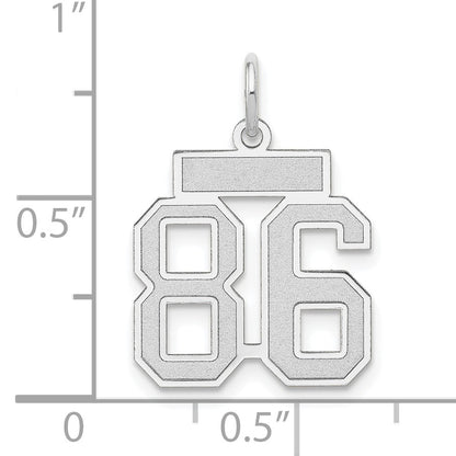 14kw Small Satin Number 86 Charm