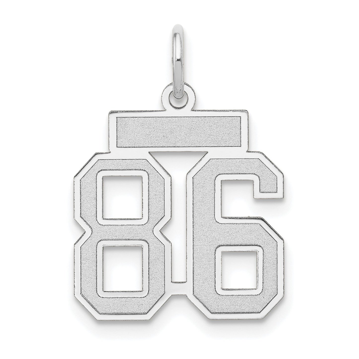 14kw Small Satin Number 86 Charm