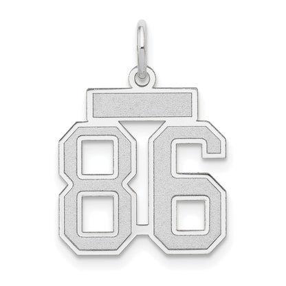 14kw Small Satin Number 86 Charm
