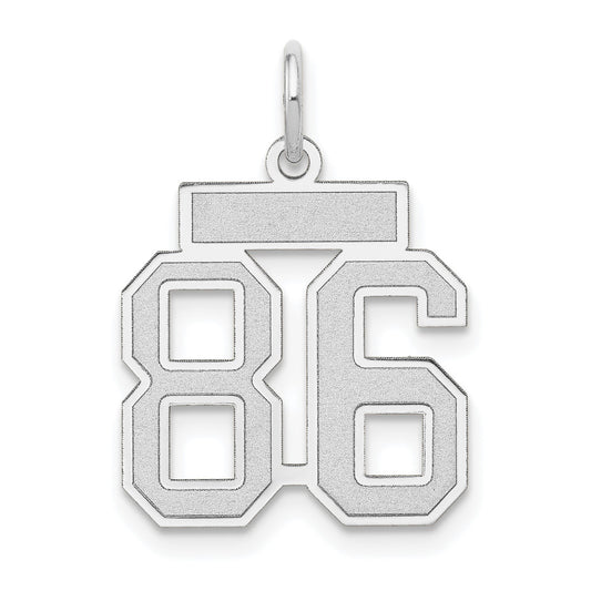 14kw Small Satin Number 86 Charm