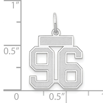 14kw Small Satin Number 96 Charm