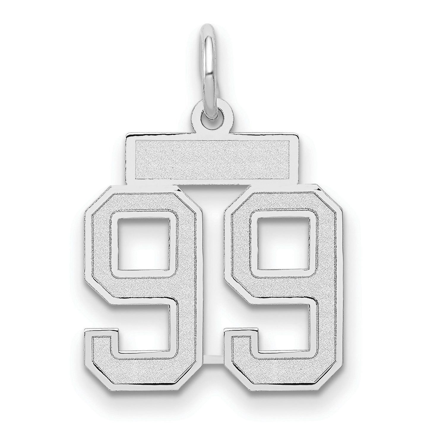 14kw Small Satin Number 99 Charm