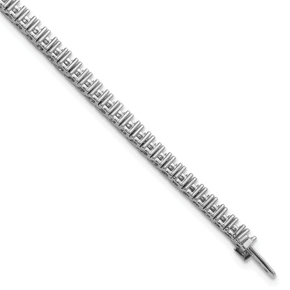 14k White Gold Holds 6.8 carat 1-4.4/2-3.8/2-2.8/4-2.5/138-2.2/2-1.4mm Round Graduated Diamond 16 inch Necklace Mounting