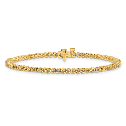 14k 1.9mm Round 2-prong Diamond Bracelet Mounting