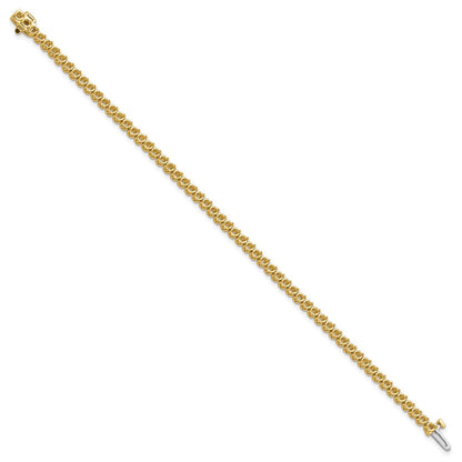 14k 2.4mm  Round 2-prong Diamond Bracelet Mounting