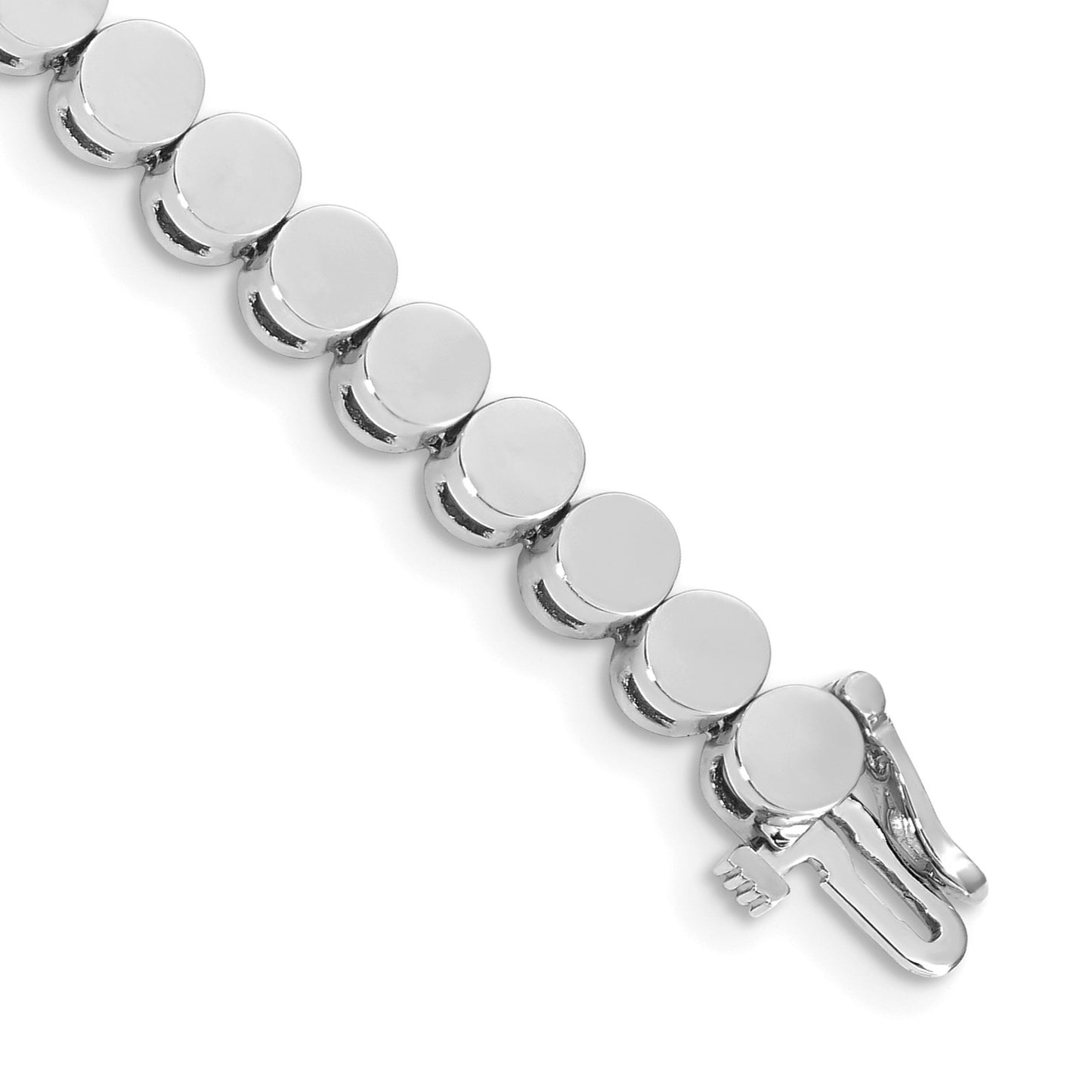 14k White Gold Holds 32 Stones up to 4mm Round Add-a-Diamond 7 inch Bracelet