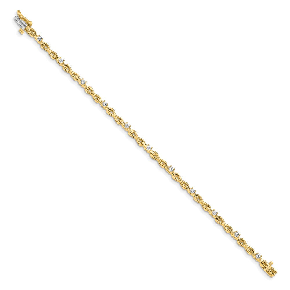 14k 2.2mm Diamond Tennis Bracelet Mounting