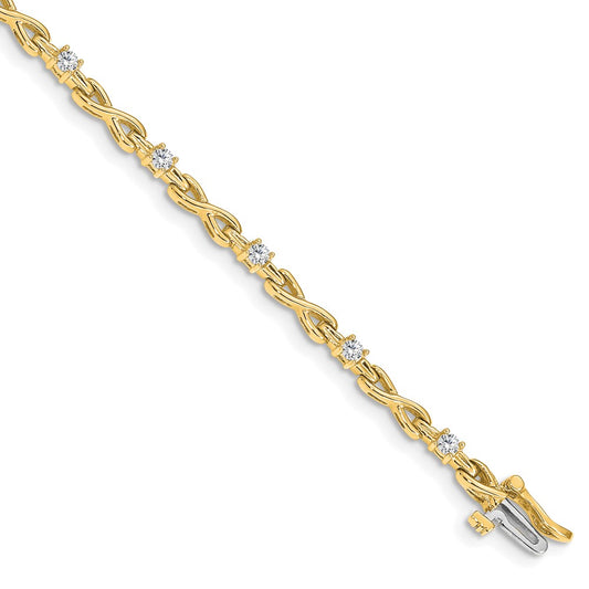 14k 2.2mm Diamond Tennis Bracelet Mounting