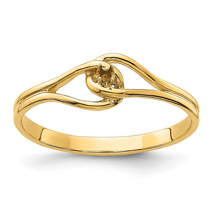 14k Polished .02ct. Diamond Fancy Ring Mounting