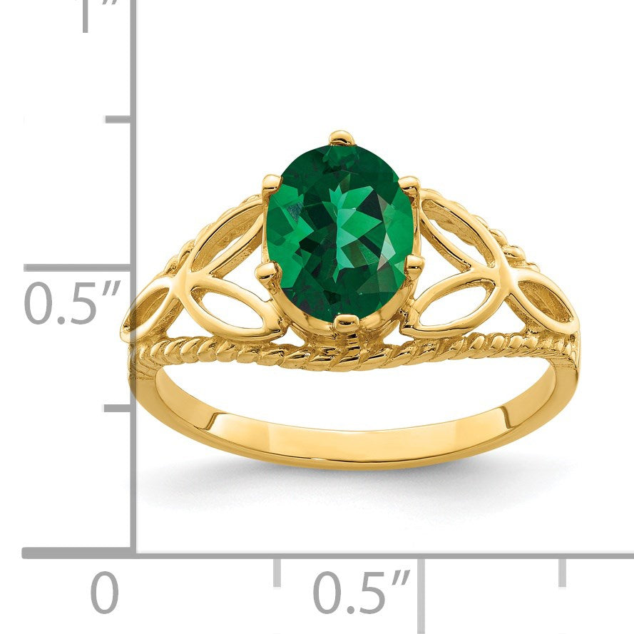 14k 8x6mm Oval Mount St. Helens Filigree Ring