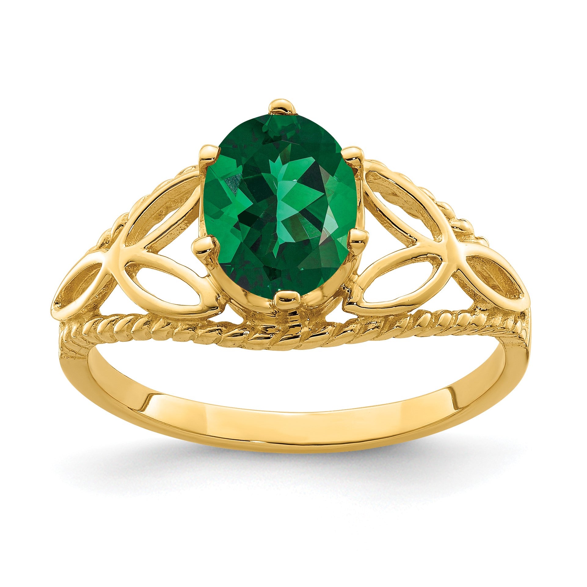 14k 8x6mm Oval Mount St. Helens Filigree Ring