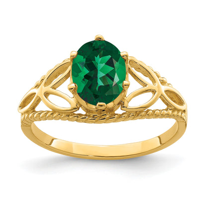 14k 8x6mm Oval Mount St. Helens Filigree Ring