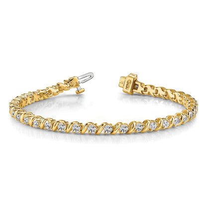 14k 2.25mm Swirled Tennis Bracelet Mounting