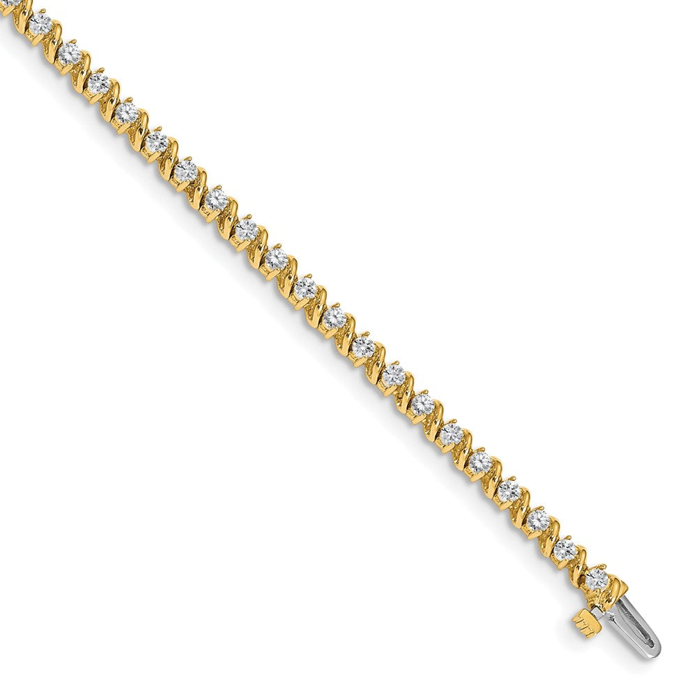 14k 2.25mm Swirled Tennis Bracelet Mounting