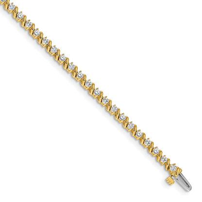 14k 2.25mm Swirled Tennis Bracelet Mounting