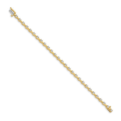 14k 2.6mm Bar Link Tennis Bracelet Mounting