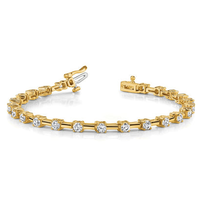 14k 2.6mm Bar Link Tennis Bracelet Mounting