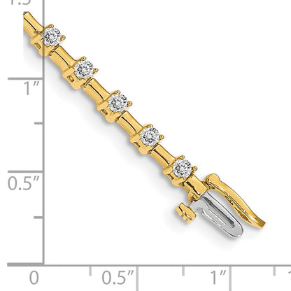 14k 2.6mm Bar Link Tennis Bracelet Mounting