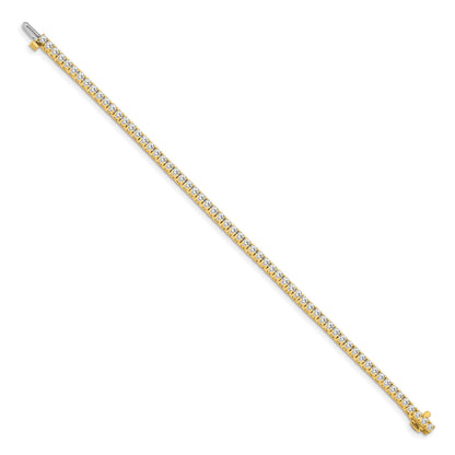 14k Holds 2.17 carat 62-2.0mm Round Diamond 4-prong 7 inch Tennis Bracelet Mounting